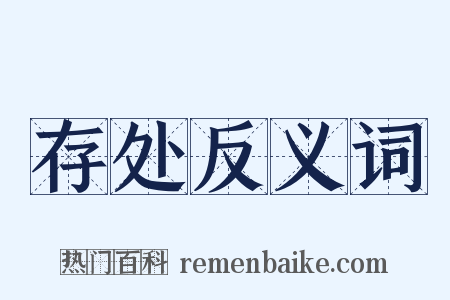 存处反义词是什么意思的图片